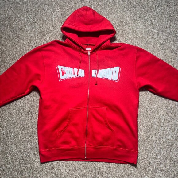 Childish Gambino The New World Tour Red Zip Up Hoodie XL EUC Donald Glover - Picture 3 of 7